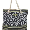 Donna JUICE Borsa mare con pochette fantasia nero bianco Rodi 0169