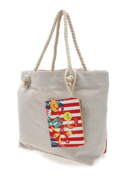 Donna JUICE Borsa mare con pochette fantasia estiva rossa Maiorca 0169