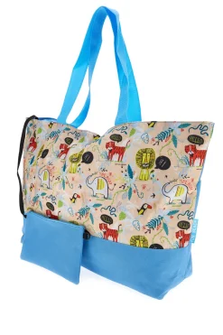 Donna FUN BEACH Borsa Mare Multicolor Con Animali 21R02