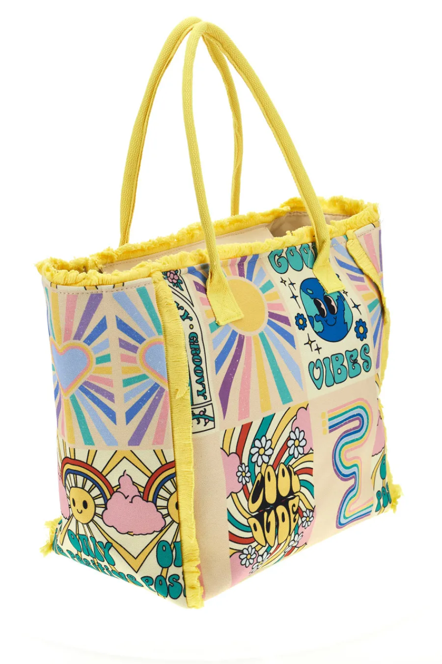 Donna BASILE Borsa mare multicolore con frange BA23721