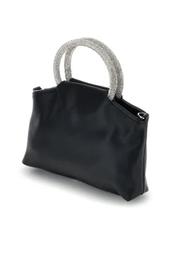 Donna NBG Borsa nera con manico gioiello SERA/1281