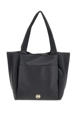 Donna PRIMA RIGA Borsa nera con patta e manici BAGPITT002-B