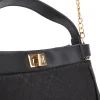 Donna LANCETTI Borsa nera con tracolla con catenella Seyla
