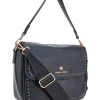 Donna DOUBLE CHECK Borsa Nera con Tracolla e Manico Rimovibili 18242-4