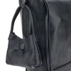 Donna FIRST LADY Borsa nera in vera pelle con tracolla e borsellino incluso SL 8801