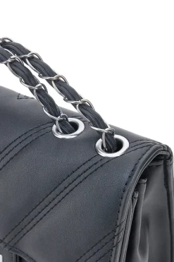Donna PRIMA RIGA Borsa nera trapuntata con manico SPA ERA