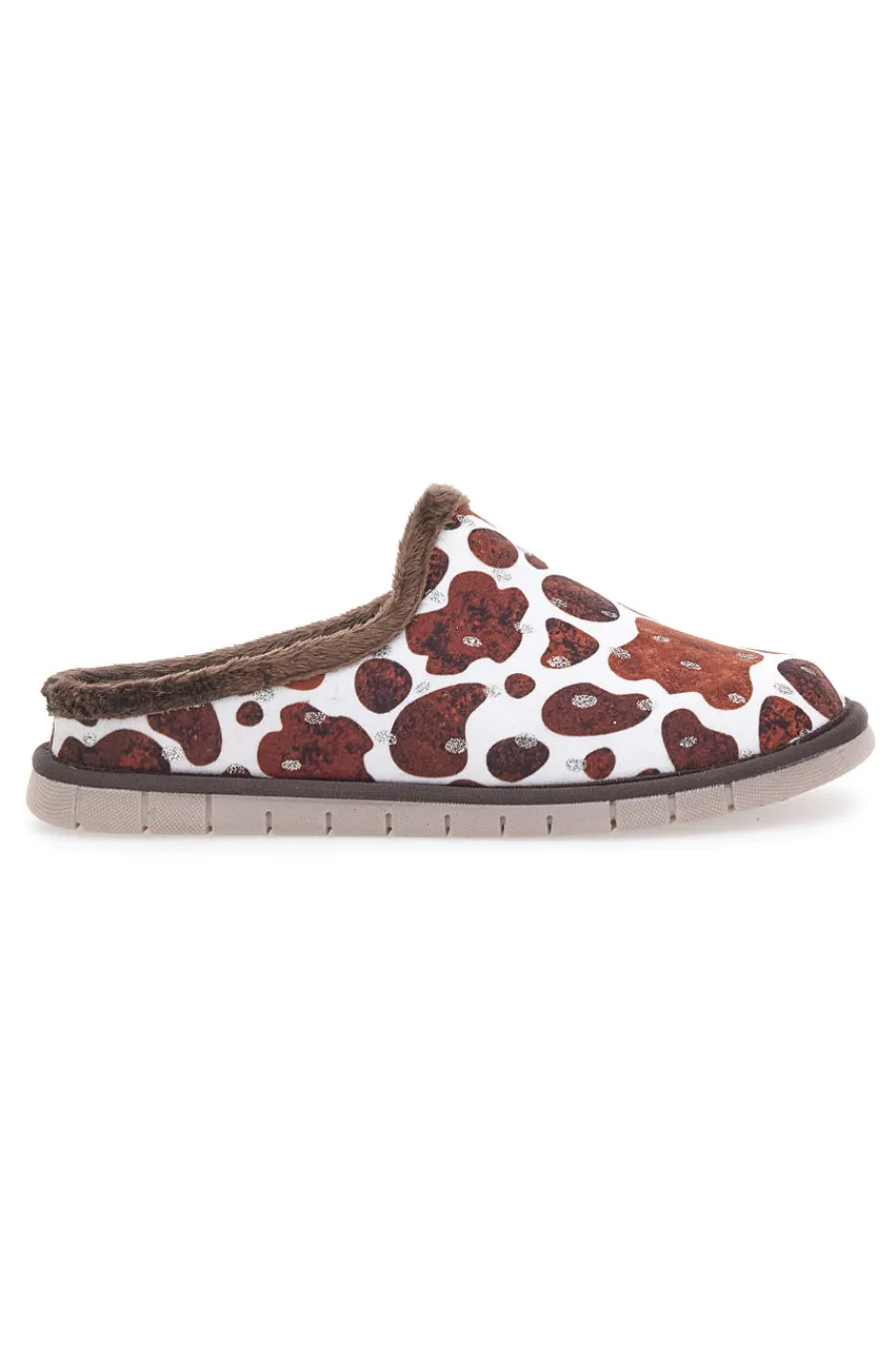 Donna BEEGO Braune Animalier-Hausschuhe 7479