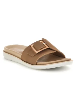 INBLU Braune Hausschuhe mit verstellbarer Schnalle 08 SF MOKA Discount