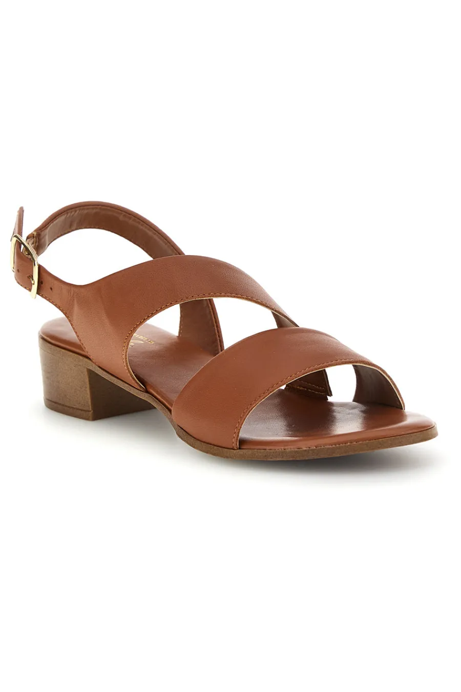 PITTARELLO LOOK Braune Ledersandalen mit gekreuzten Riemen 243080 BRANDY Outlet
