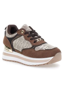 LAURA BIAGIOTTI e Sneaker mit 92 Monogramm-Logo BRAUN Clearance