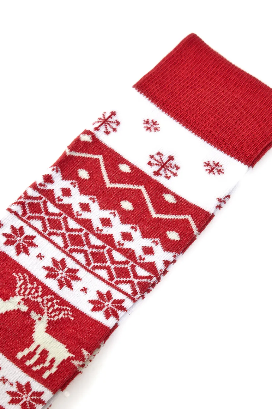 CRAZY SOCKS Calzini Rossi e Bianchi Natalizi Taglia Unica 013