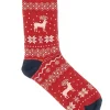 CRAZY SOCKS Calzini Rossi e Blu Natalizi Taglia Unica 017
