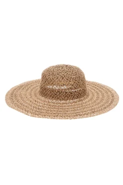 SELUN BEACH Cappello Beige Intrecciato a Tesa Larga SUI 261002/A