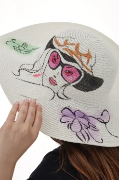 COVERI Cappello in Paglia Collection 230213 Bianco