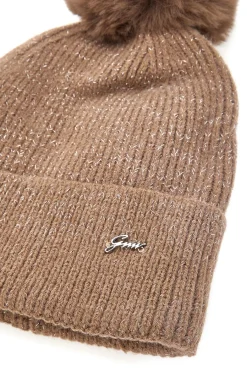 GMV Cappello marrone con pon pon interno caldo GianMarco Venturi CLASS 66469