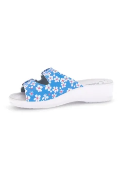 BEST MEDICAL Ciabatta azzurra con sottopiede in pelle 122F Online