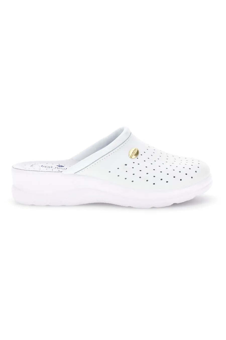 BEST MEDICAL Ciabatta bianca professionale con sottopiede in pelle 2883 BIANCO Outlet