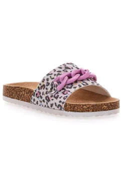 Donna PITT KIDS Ciabatta Leopardata rosa e bianca 14400