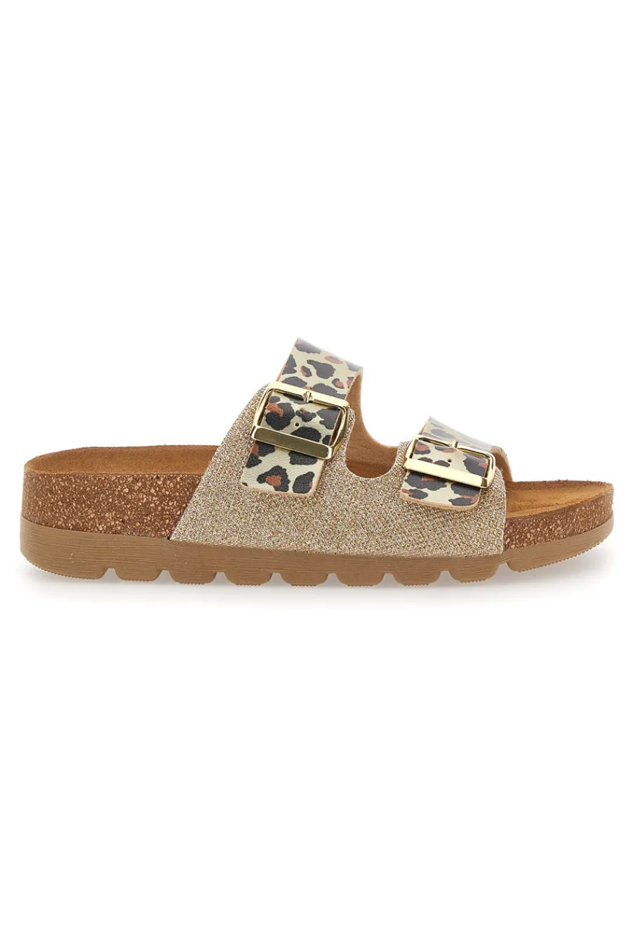 PITTARELLO BIO Ciabatte animalier oro con doppia fibbia 335P20630SR Clearance