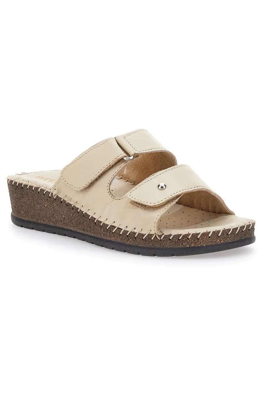 PITTARELLO Ciabatte Beige Con Plantare In Vera Pelle 42062 VANIGLIA Hot