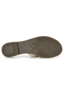 PITTARELLO SUN Ciabatte in vera pelle con fasce incrociate TIMA60 BEIGE Sale
