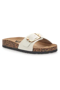 ME u0026 ME Ciabatte bianche con fibbia e suola effetto sughero Me & Me 14168 BIANCO