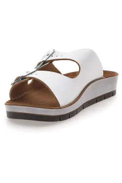 INBLU Ciabatte Bianche con Fibbie 42 CP Clearance