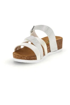 PITTARELLO ECO Ciabatte bianche con sottopiede in pelle 293A0SR New