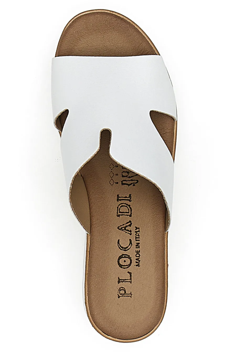PLOCADI Ciabatte Bianche con Zeppa 11071242 New