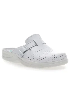 Uomo BIO UP Ciabatte Bianche in Vera Pelle 629