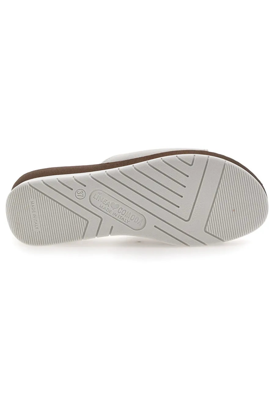 LINEA COMODA Ciabatte Bianche Perlate con Platform 6526 ARGENTO