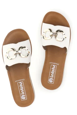 INBLU Ciabatte Bianco Morsetto Metallizzato 20 ZO Clearance
