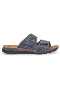 Uomo INBLU Ciabatte blu con doppia fascia regolabile 20ID