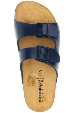Uomo PITTARELLO TIERRA Ciabatte blu con doppia fibbia 335A038SR