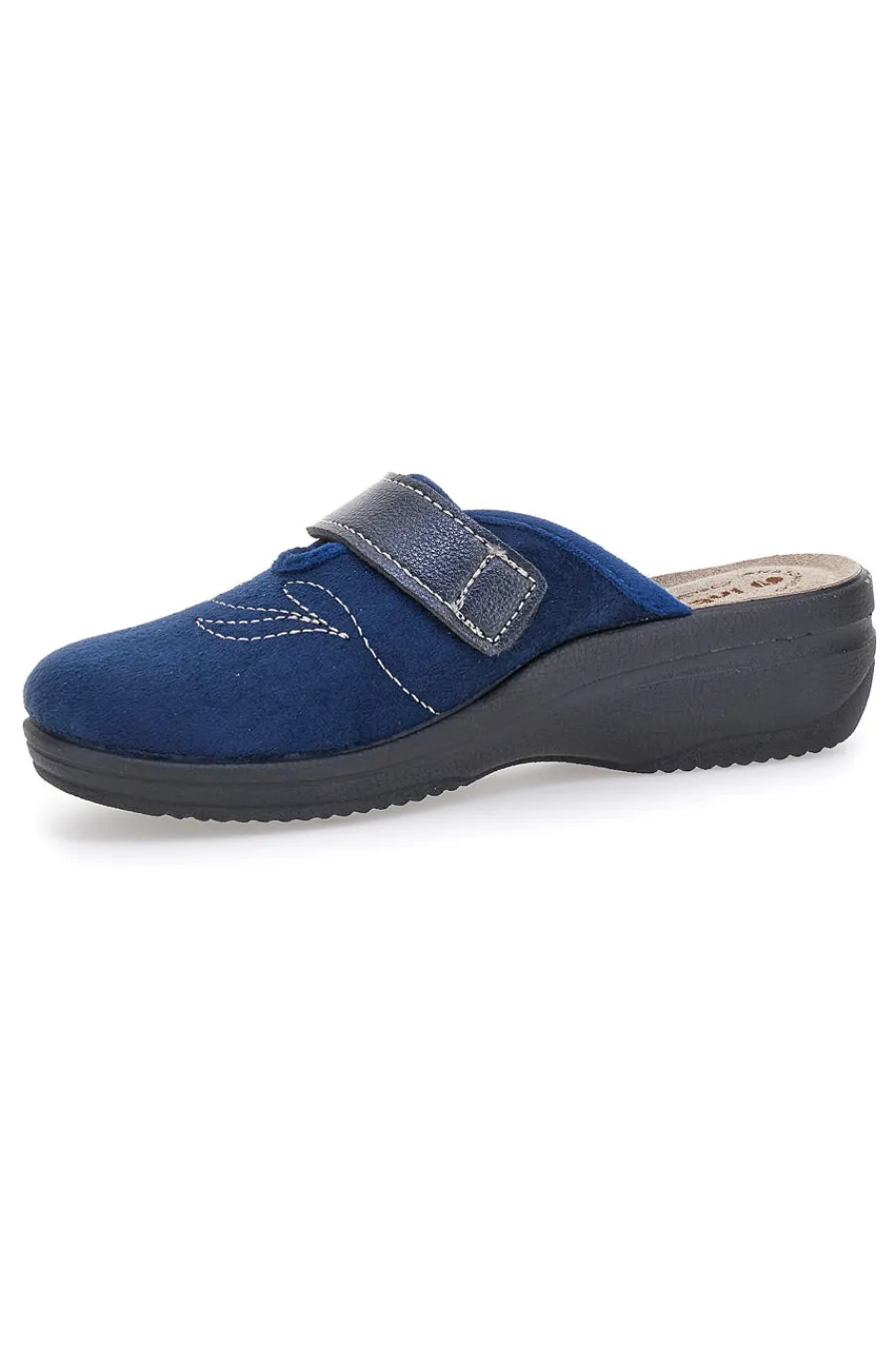 INBLU Ciabatte blu con ricamo floreale e chiusura regolabile 17 LV BLUE