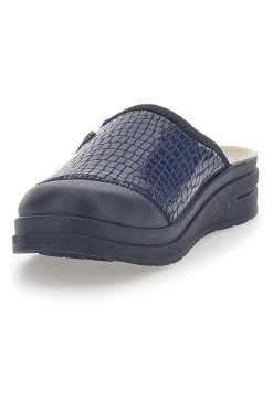 BIO UP Ciabatte Blu con Tomaia in Pelle Effetto Lucido 753 BLUE Sale