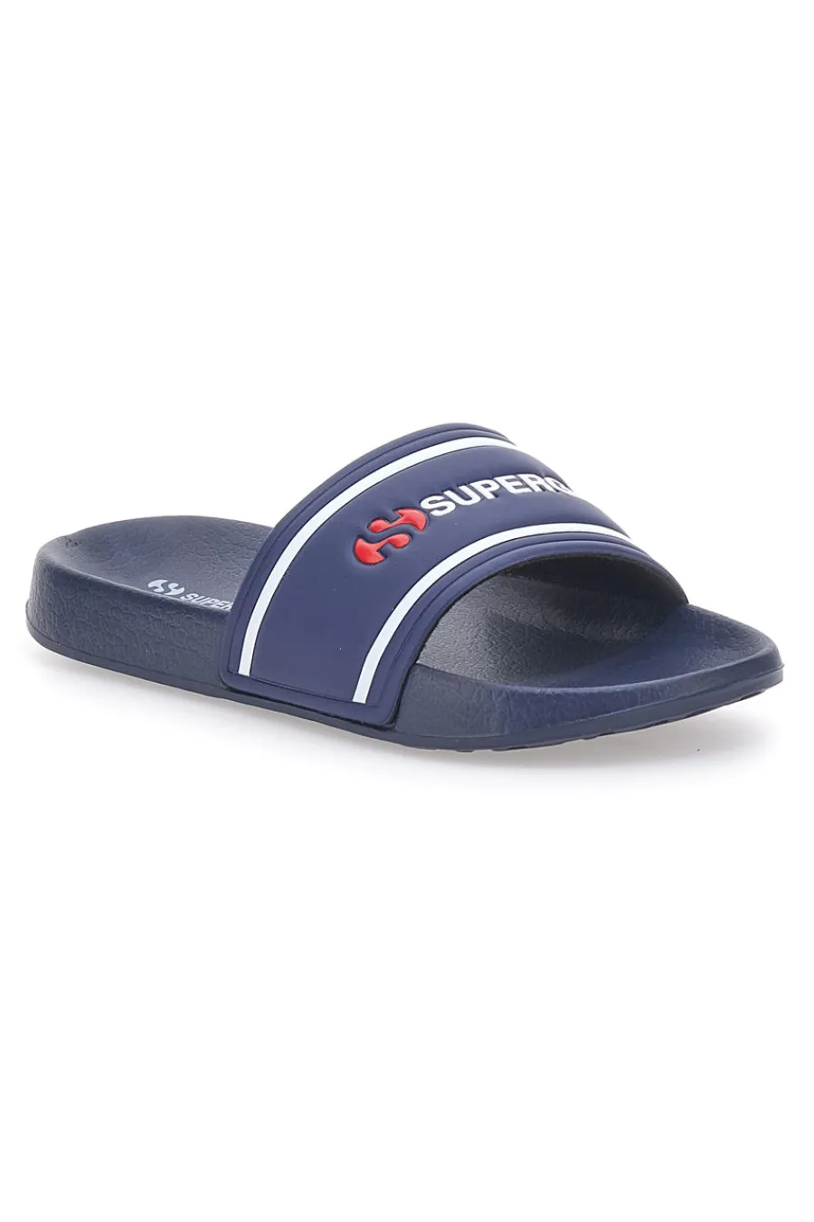 SUPERGA Ciabatte blu navy fascia logata S24S395