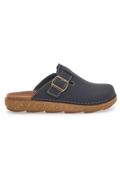 Uomo INBLU Ciabatte chiuse blu con fibbia e suola comfort 17MT