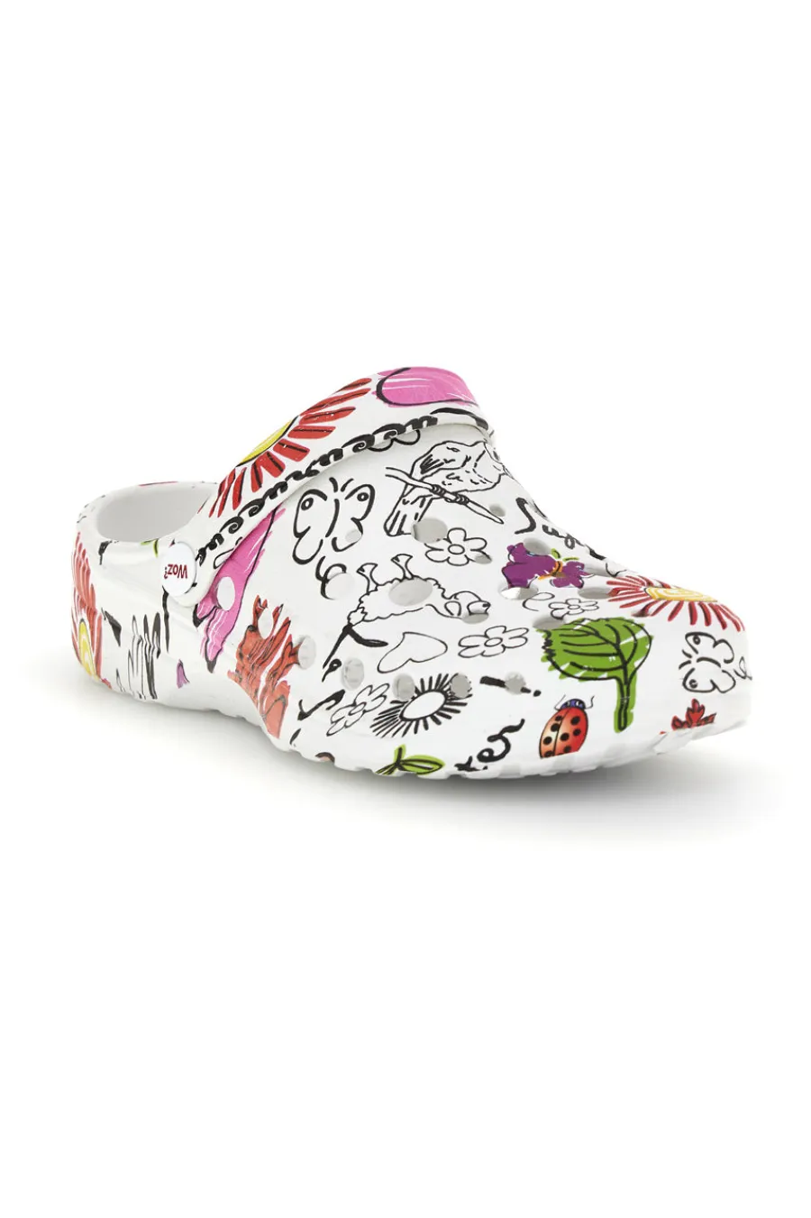 WOZ Ciabatte clog bianche con stampa floreale 7 Sale