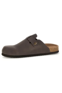 Uomo SUPERGA Ciabatte clog marroni con fibbia S11U700