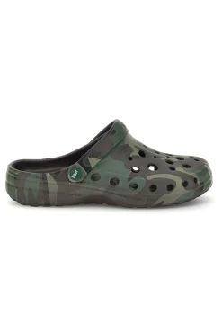 Uomo WOZ Ciabatte clog verdi camouflage 1