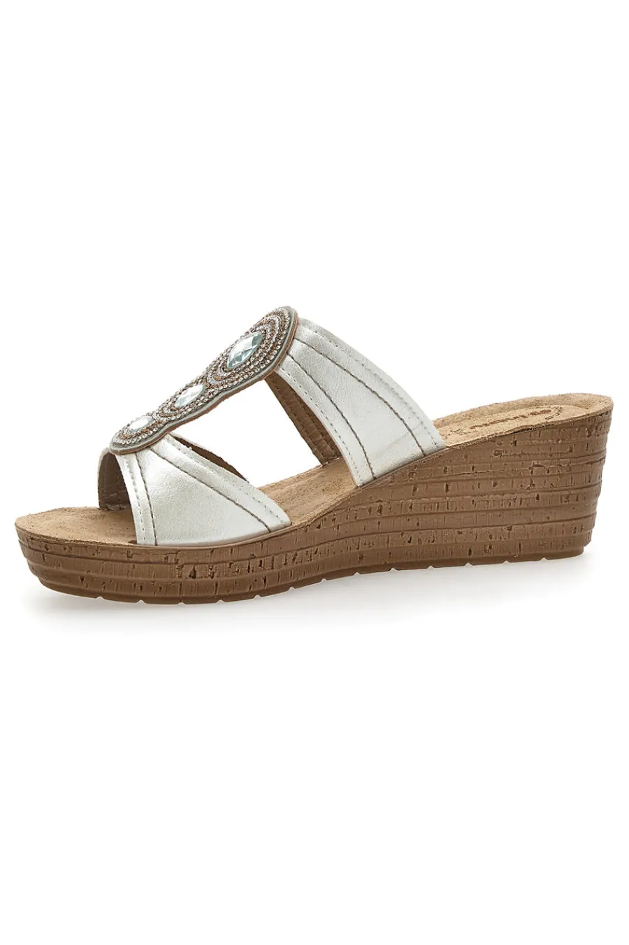 INBLU Ciabatte con Zeppa GM Bianche BIANCO New