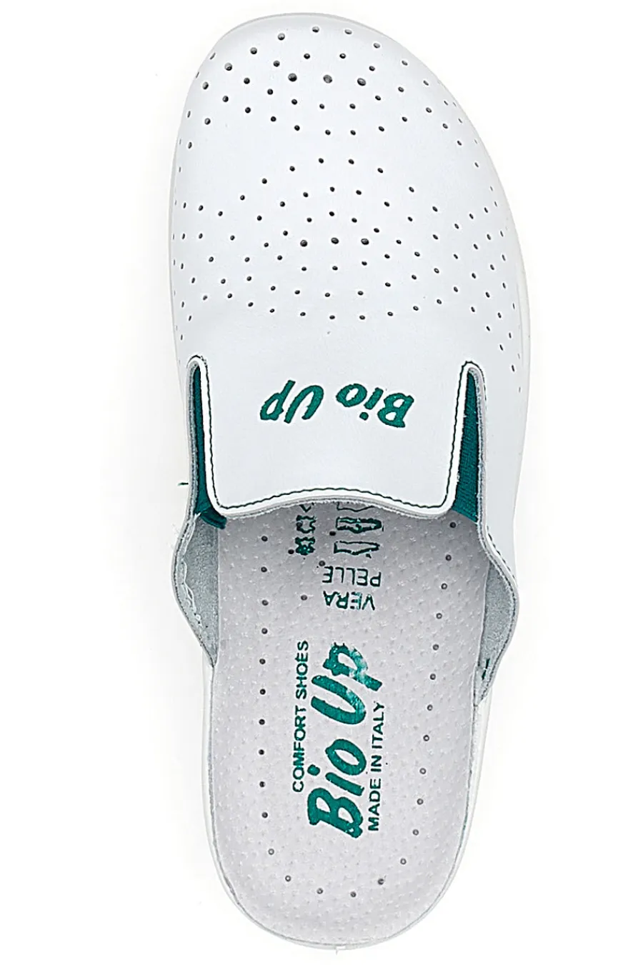 BIO UP Ciabatte da Lavoro Bianche in Pelle 329 Discount