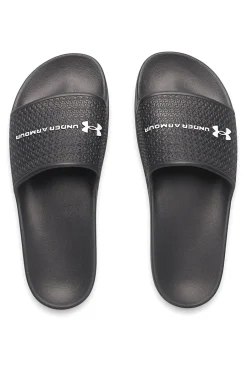 Uomo UNDER ARMOUR Ciabatte da piscina nere con fascia logata 6007528 001