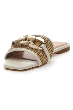 TALEMI Ciabatte Flat Bianche 10181