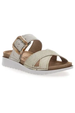 INBLU Ciabatte incrociate beige 46CN GHIACCIO Best
