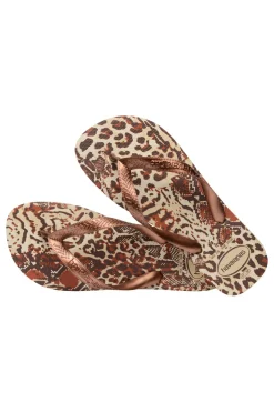 HAVAIANAS Ciabatte Infradito Beige e Marrone Effetto Maculato Top Animal Online