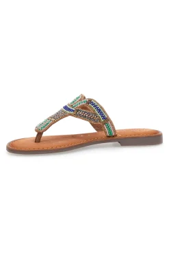 MIO TEMPO Ciabatte Infradito Flat 9411 Multicolor TAN Clearance
