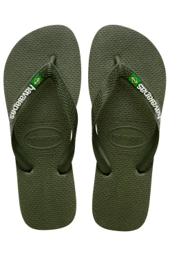 Uomo HAVAIANAS Ciabatte Infradito Brasil Logo Verdi