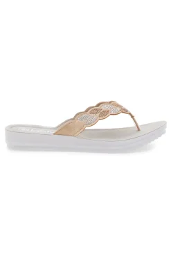 INBLU Ciabatte Infradito e Bianche con Strass 68 Bm SABBIA New
